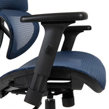 Load image into Gallery viewer, Mesh Office Chair with 2-to-1 Synchro-Tilt, Adjustable Pivot Arms in Blue