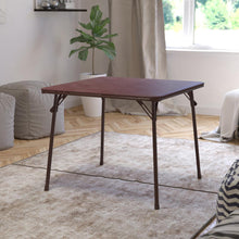 Load image into Gallery viewer, Brown Folding Card Table - with Collapsible Legs