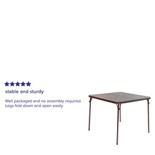 Load image into Gallery viewer, Brown Folding Card Table - with Collapsible Legs