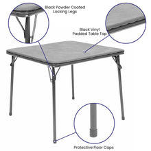 Load image into Gallery viewer, Gray 5 Piece Folding Table and Chair Set