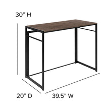 Load image into Gallery viewer, Rustic Home Office Folding Computer Desk - 40"