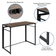 Load image into Gallery viewer, Rustic Home Office Folding Computer Desk - 40"
