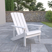 Load image into Gallery viewer, Commercial All-Weather Poly Resin Wood Adirondack Chair in White