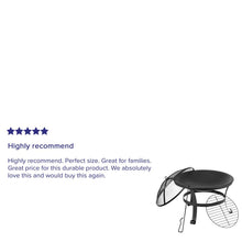 Load image into Gallery viewer, Set of 2 Navy Sawyer Chairs with 22" Round Wood Burning Fire Pit