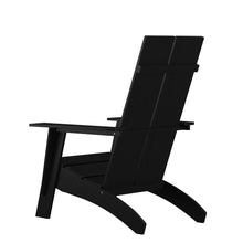 Load image into Gallery viewer, Modern Commercial All-Weather Poly Resin Wood Adirondack Chair in Black