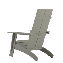 Load image into Gallery viewer, Modern Commercial All-Weather Poly Resin Wood Adirondack Chair in Gray