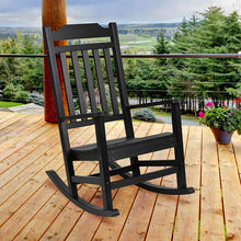 Load image into Gallery viewer, All-Weather Poly Resin Rocking Chair in Black