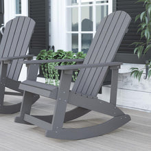 Load image into Gallery viewer, Adirondack Rocking Chair with Rust Resistant Stainless Steel Hardware in Gray
