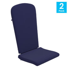 Load image into Gallery viewer, Set of 2 All Weather High Back Adirondack Chair Cushions - Blue