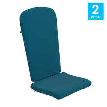 Load image into Gallery viewer, Set of 2 All Weather High Back Adirondack Chair Cushions - Teal