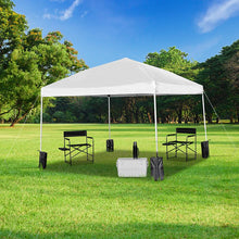 Load image into Gallery viewer, 10'x10' White Event Straight Leg Canopy Tent with Sandbags and Wheeled Case