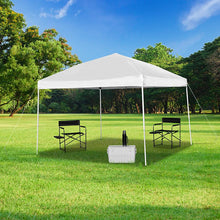 Load image into Gallery viewer, 10'x10' White Outdoor Pop Up Event Slanted Leg Canopy Tent with Carry Bag
