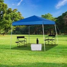Load image into Gallery viewer, 8'x8' Blue Outdoor Pop Up Event Slanted Leg Canopy Tent with Carry Bag