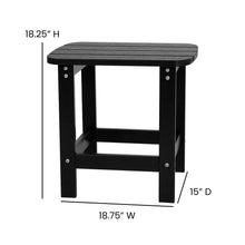 Load image into Gallery viewer, All-Weather Poly Resin Wood Adirondack Side Table in Black