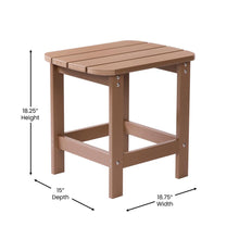 Load image into Gallery viewer, All-Weather Poly Resin Wood Adirondack Side Table in Natural Cedar