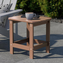 Load image into Gallery viewer, All-Weather Poly Resin Wood Adirondack Side Table in Natural Cedar