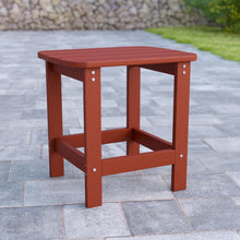 Load image into Gallery viewer, All-Weather Poly Resin Wood Adirondack Side Table in Red