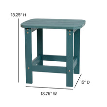 Load image into Gallery viewer, All-Weather Poly Resin Wood Adirondack Side Table in Sea Foam