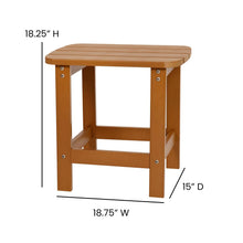 Load image into Gallery viewer, All-Weather Poly Resin Wood Adirondack Side Table in Teak