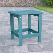 Load image into Gallery viewer, All-Weather Poly Resin Wood Adirondack Side Table in Teal