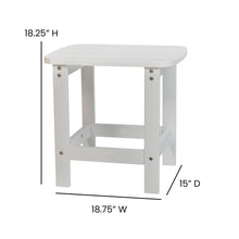 Load image into Gallery viewer, All-Weather Poly Resin Wood Adirondack Side Table in White