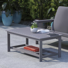 Load image into Gallery viewer, Two Tiered Adirondack Slatted Coffee Conversation Table in Gray
