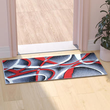 Load image into Gallery viewer, 2' x 3' Red Abstract Area Rug - Olefin Rug - Entryway, Living Room or Bedroom