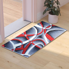 Load image into Gallery viewer, 2' x 3' Red Abstract Area Rug - Olefin Rug - Entryway, Living Room or Bedroom