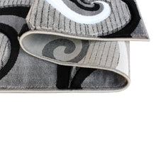 Load image into Gallery viewer, 3' x 16' Gray Abstract Area Rug - Olefin Rug - Hallway, Entryway, or Bedroom