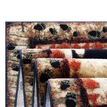 Load image into Gallery viewer, 3' x 10' Rustic Lodge Wandering Black Bear and Cub Area Rug with Jute Backing