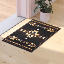 Load image into Gallery viewer, Southwestern 2' x 3' Brown Area Rug - Olefin Accent Rug with Jute Backing