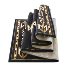 Load image into Gallery viewer, Southwestern 3' x 10' Brown Area Rug - Olefin Accent Rug with Jute Backing