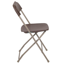 Load image into Gallery viewer, HERCULES Series 650 lb. Capacity Premium Brown Plastic Folding Chair
