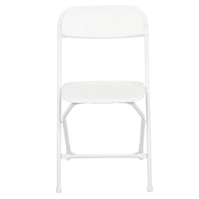 Load image into Gallery viewer, HERCULES Series 650 lb. Capacity Premium White Plastic Folding Chair