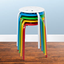 Load image into Gallery viewer, lastic Nesting Stack Stools, 17.5"Height, Assorted Colors (5 Pack)