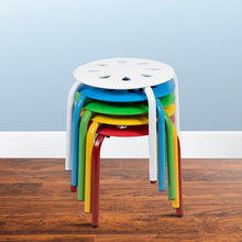 Load image into Gallery viewer, Plastic Nesting Stack Stools, 11.5"Height, Assorted Colors (5 Pack)