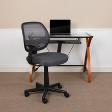 Load image into Gallery viewer, Fundamentals Mid-Back Gray Mesh Swivel Ergonomic Task Office Chair with Arms