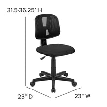 Load image into Gallery viewer, Fundamentals Mid-Back Black Mesh Swivel Task Office Chair with Pivot Back