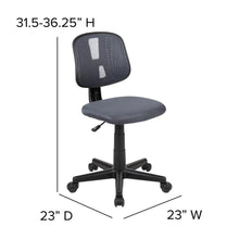Load image into Gallery viewer, Fundamentals Mid-Back Gray Mesh Swivel Task Office Chair with Pivot Back