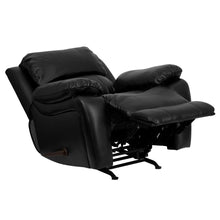 Load image into Gallery viewer, Black LeatherSoft Rocker Recliner + Headrest Cover