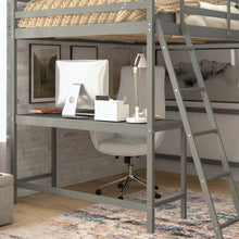 Load image into Gallery viewer, Twin Loft Bed Frame with Desk