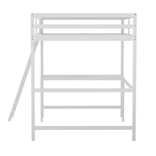 Load image into Gallery viewer, Loft Bed Frame with Desk, Full Size with Protective Guard Rails - White
