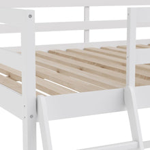 Load image into Gallery viewer, Loft Bed Frame with Desk, Full Size with Protective Guard Rails - White