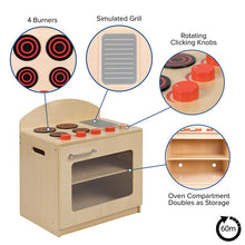 Load image into Gallery viewer, Children's Wooden Kitchen Stove for or Home Use - Safe, Kid Friendly Design