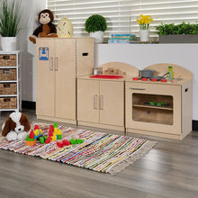 Load image into Gallery viewer, Children's Wooden Kitchen Set - Stove, Sink and Refrigerator