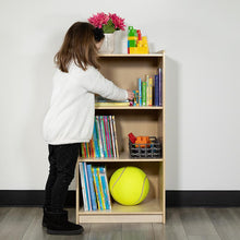 Load image into Gallery viewer, Wooden 3 Section School Classroom Storage Cabinet - 36"H (Natural)