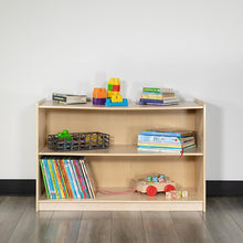 Load image into Gallery viewer, Wooden 2 Section School Classroom Storage Cabinet - 24"H x 36"L (Natural)