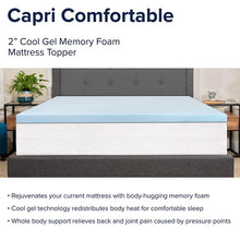 Load image into Gallery viewer, 2 inch Cool Gel Mattress Topper with CertiPUR-US Certified Memory Foam - King