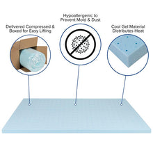 Load image into Gallery viewer, 2 inch Cool Gel Mattress Topper with CertiPUR-US Certified Memory Foam - King
