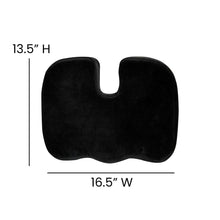 Load image into Gallery viewer, Seat Cushion for Office Chair - 100% Memory Foam - Pillow for Sitting, Black